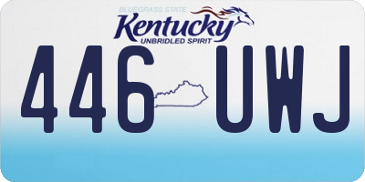 KY license plate 446UWJ