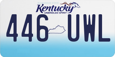 KY license plate 446UWL