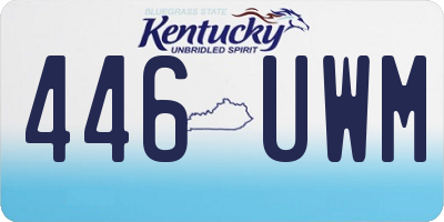 KY license plate 446UWM