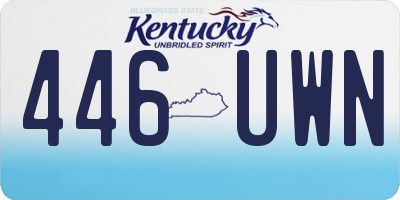 KY license plate 446UWN