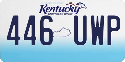 KY license plate 446UWP