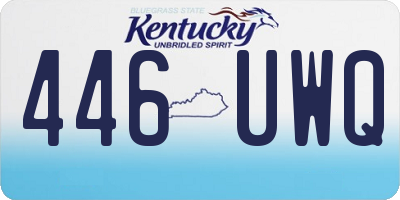 KY license plate 446UWQ