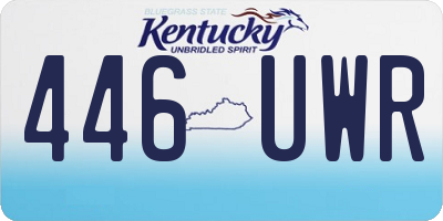KY license plate 446UWR
