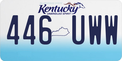 KY license plate 446UWW