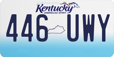 KY license plate 446UWY