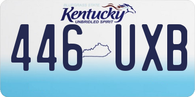 KY license plate 446UXB