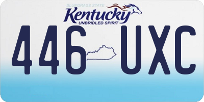 KY license plate 446UXC