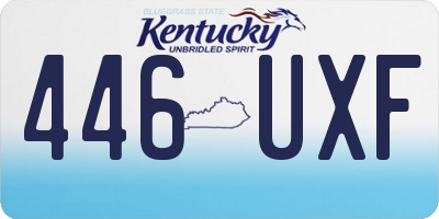 KY license plate 446UXF