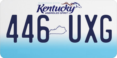 KY license plate 446UXG
