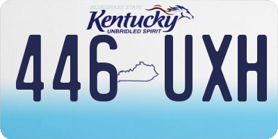 KY license plate 446UXH