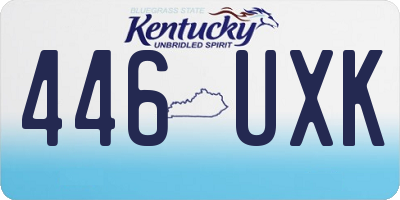 KY license plate 446UXK