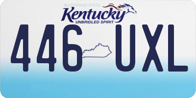 KY license plate 446UXL