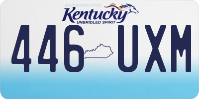 KY license plate 446UXM