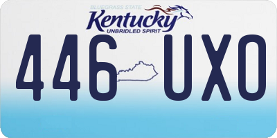 KY license plate 446UXO