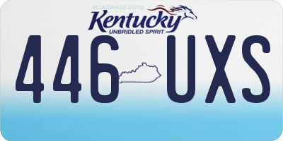 KY license plate 446UXS