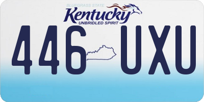KY license plate 446UXU