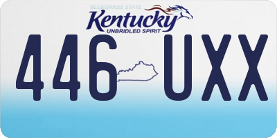 KY license plate 446UXX