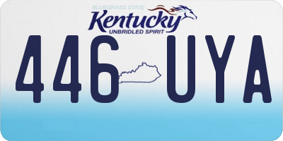 KY license plate 446UYA