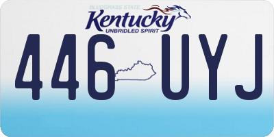 KY license plate 446UYJ