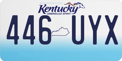 KY license plate 446UYX