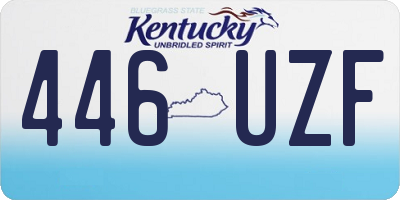 KY license plate 446UZF
