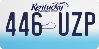 KY license plate 446UZP