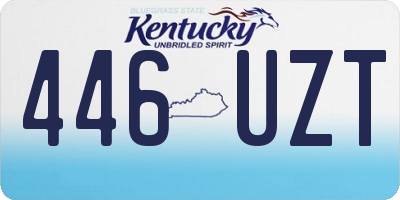 KY license plate 446UZT
