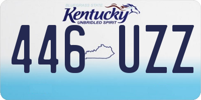 KY license plate 446UZZ