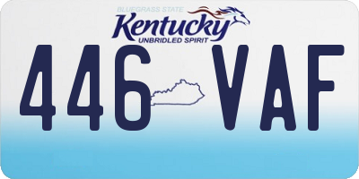 KY license plate 446VAF
