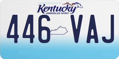 KY license plate 446VAJ