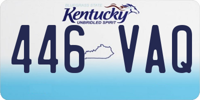 KY license plate 446VAQ