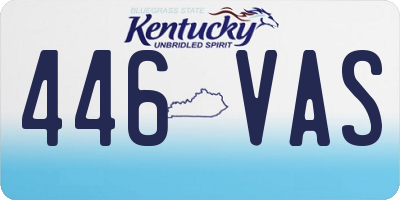KY license plate 446VAS