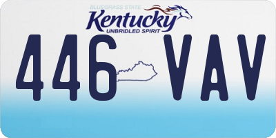 KY license plate 446VAV