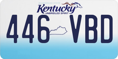 KY license plate 446VBD