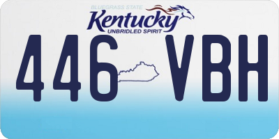 KY license plate 446VBH