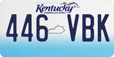 KY license plate 446VBK