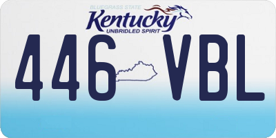 KY license plate 446VBL