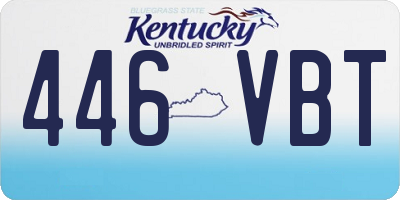 KY license plate 446VBT