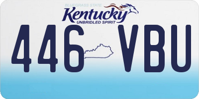 KY license plate 446VBU