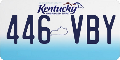 KY license plate 446VBY