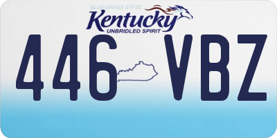 KY license plate 446VBZ