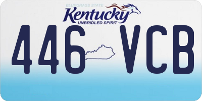 KY license plate 446VCB