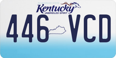 KY license plate 446VCD