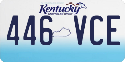 KY license plate 446VCE