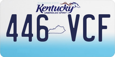KY license plate 446VCF