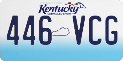 KY license plate 446VCG