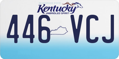 KY license plate 446VCJ