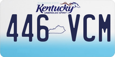 KY license plate 446VCM