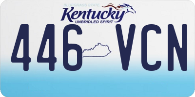 KY license plate 446VCN