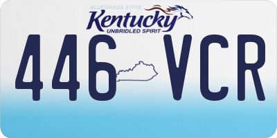 KY license plate 446VCR